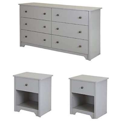 Bedroom Furniture Set in Soft Gray