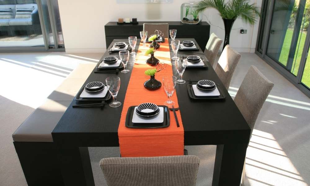 Black Glass Table 