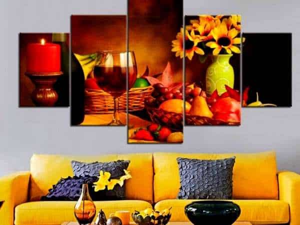 Add Artwork in Sunflower Living Room