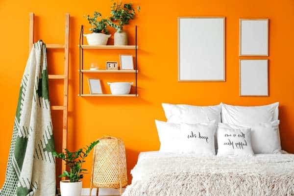 Make The Bedroom More Comfortable in Orange Bedroom Decor Ideas