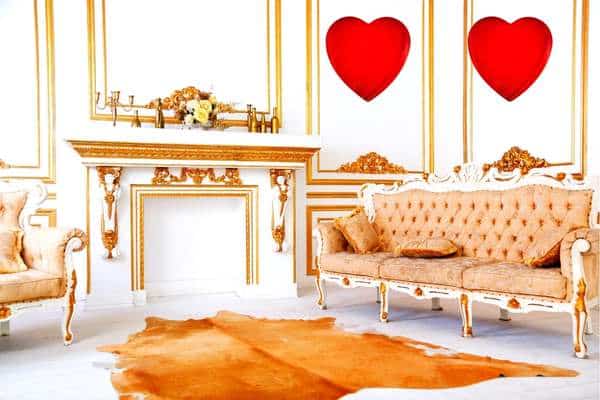 Romantic Rose Gold Living Room Ideas