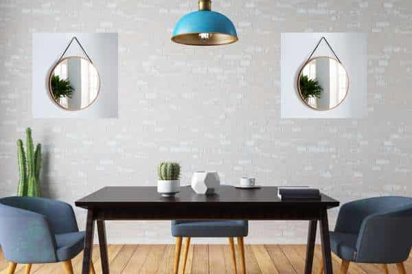 Match Your Mirror To Your Light Fixtures in Dining Room Wall Decor Ideas With Mirrors