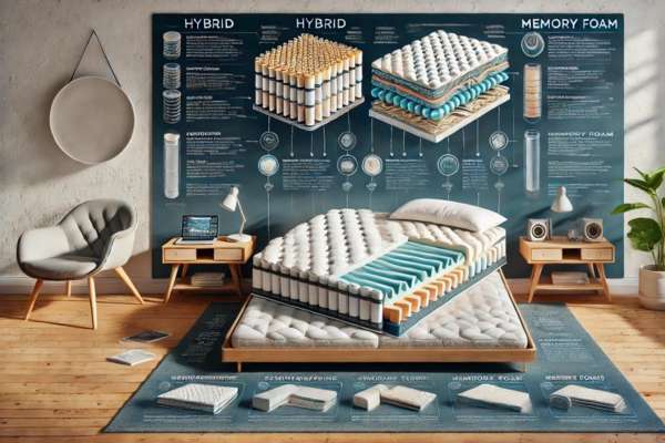 Core differences between hybrid and memory foam Mattresses