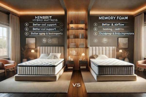 Longevity of hybrid Mattresses versus memory foam