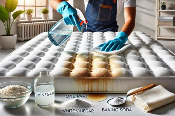 Treat Tough foam mattress topper Stains With Vinegar