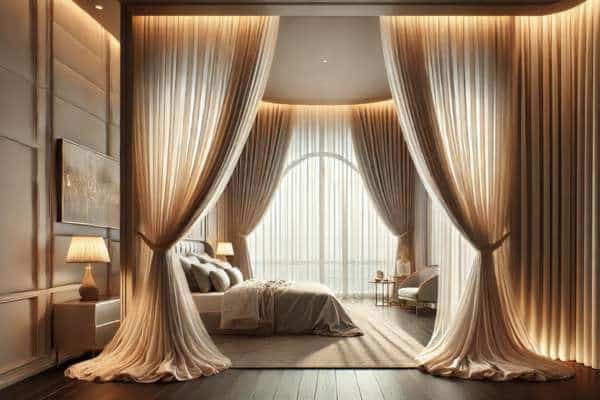 Layering Curtain For A Luxurious And Elegant Look
