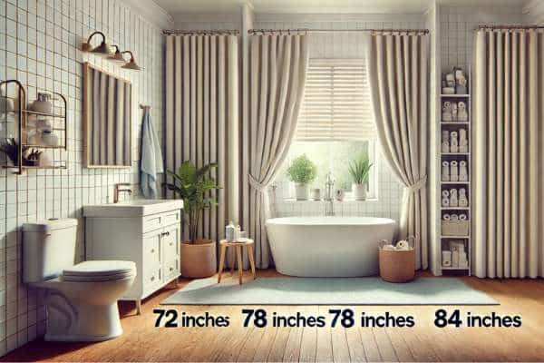 Common Dimensions For Standard Shower Curtains
