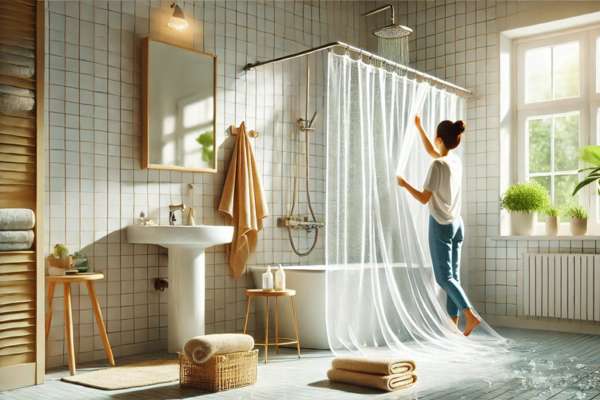 Drying And Rehanging Your Plastic Shower Curtain