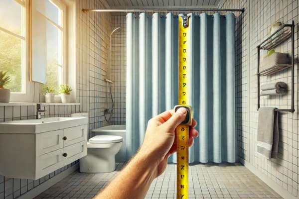 Measuring Shower Curtain Height
