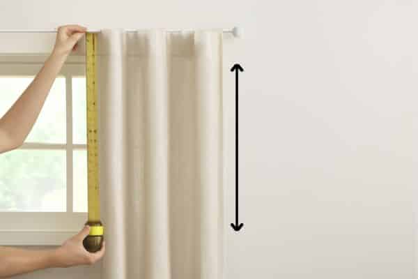 Measure the Desired Length of the Curtains