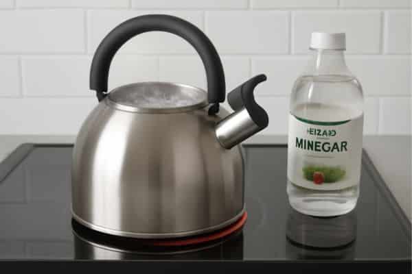 Fill with vinegar and water