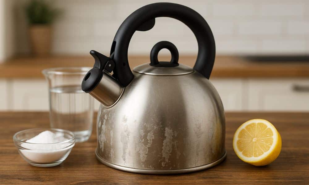 How to remove scale from tea kettle